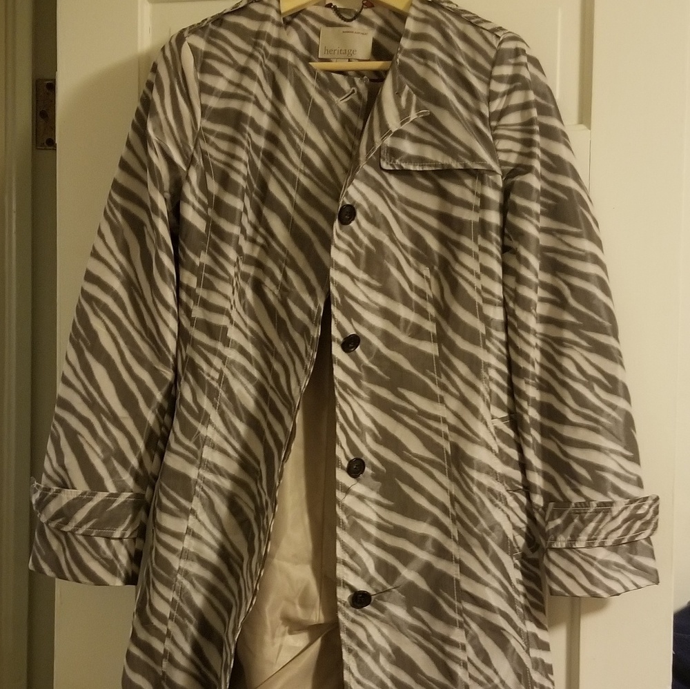 Banana Republic Zebra Trench Coat